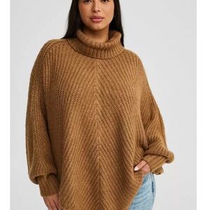 NWT Torrid Chunky Ribbed Poncho Sweater